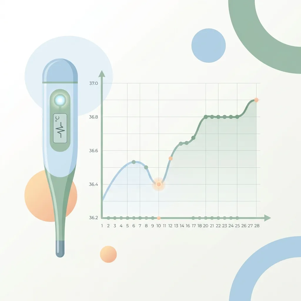 Illustration representing basal body temperature tracking