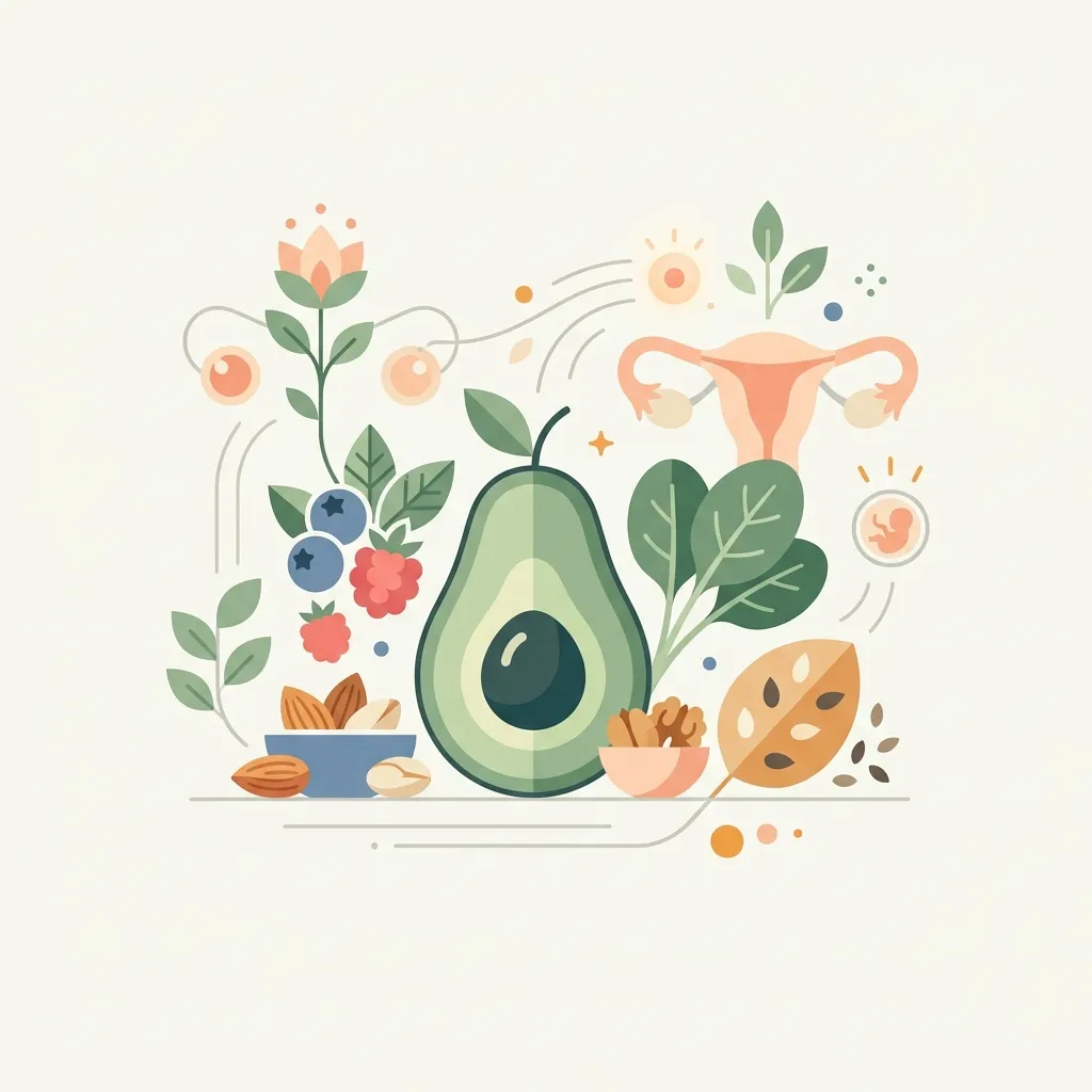 Illustration representing diet and fertility