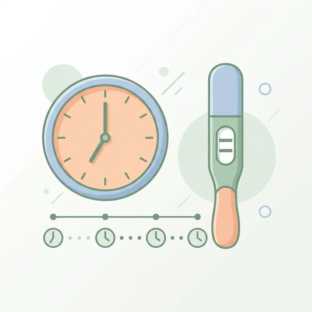 Illustration representing pregnancy test timing