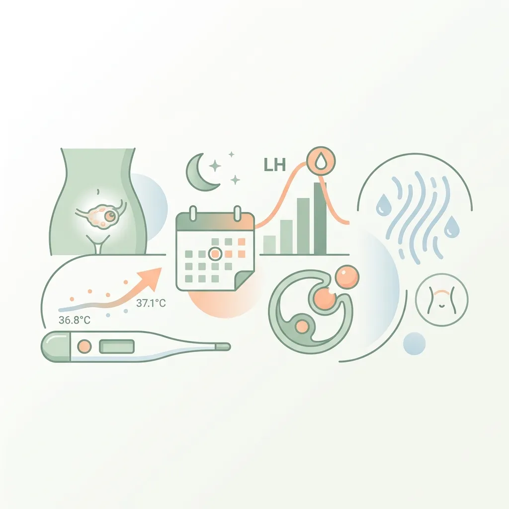 Illustration representing signs of ovulation